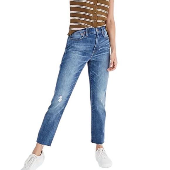 Madewell Distressed Slim Boy Jean Size 27 - Picture 1 of 7